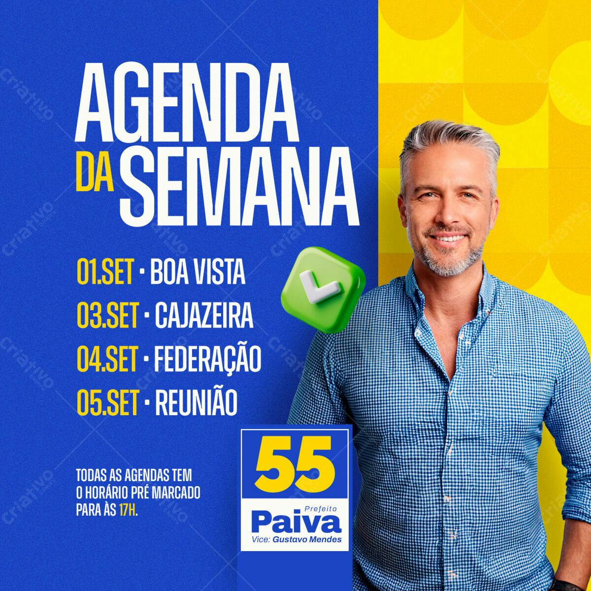 Flyer Agenda Semanal PSD Editável