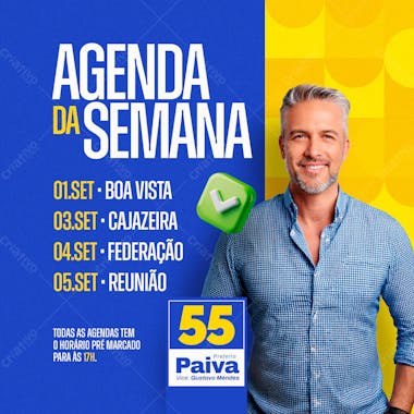 Pack político agenda da semana