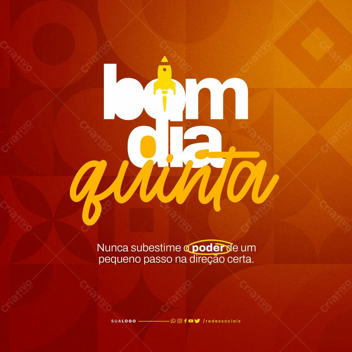 Postagem de Boas Vindas à Quinta PSD Editável