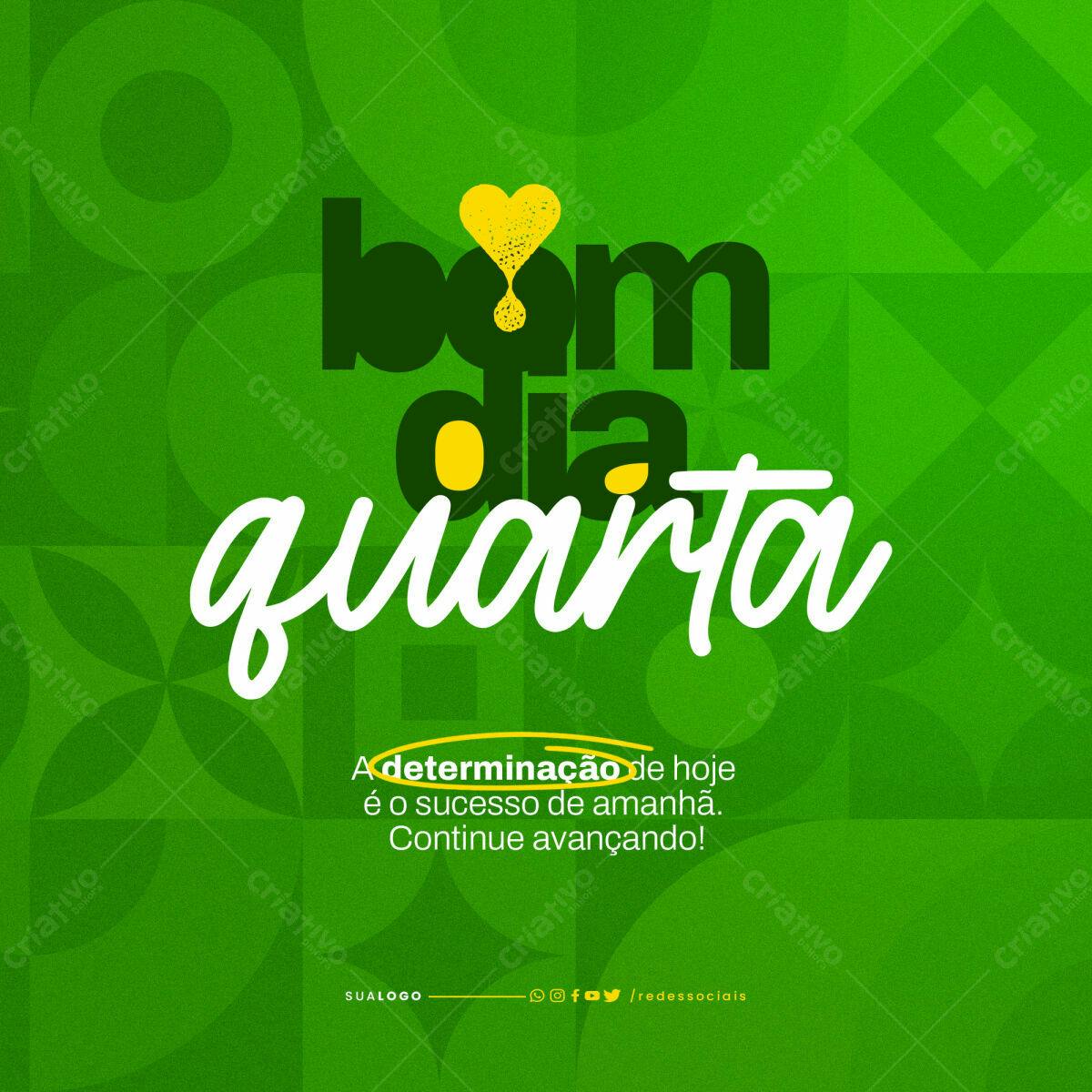 Post para Redes Sociais Boa Quarta PSD Editável