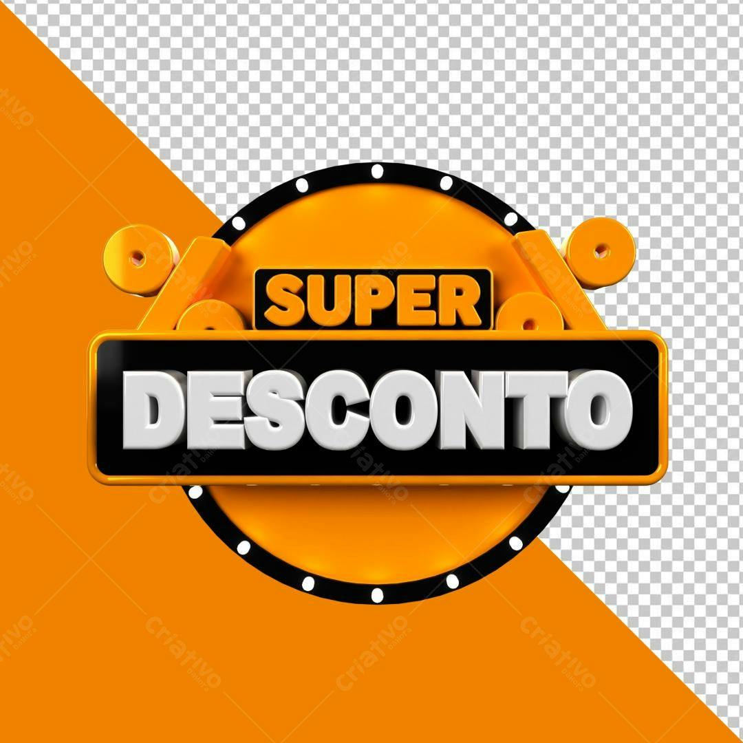 Badge Super Desconto PSD Editável