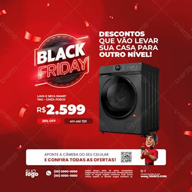 Feed black friday oferta social media psd editável