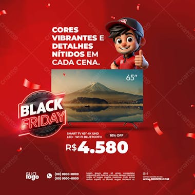 Feed black friday oferta social media psd editável