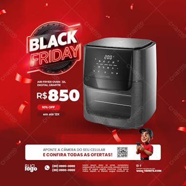 Feed black friday oferta social media psd editável