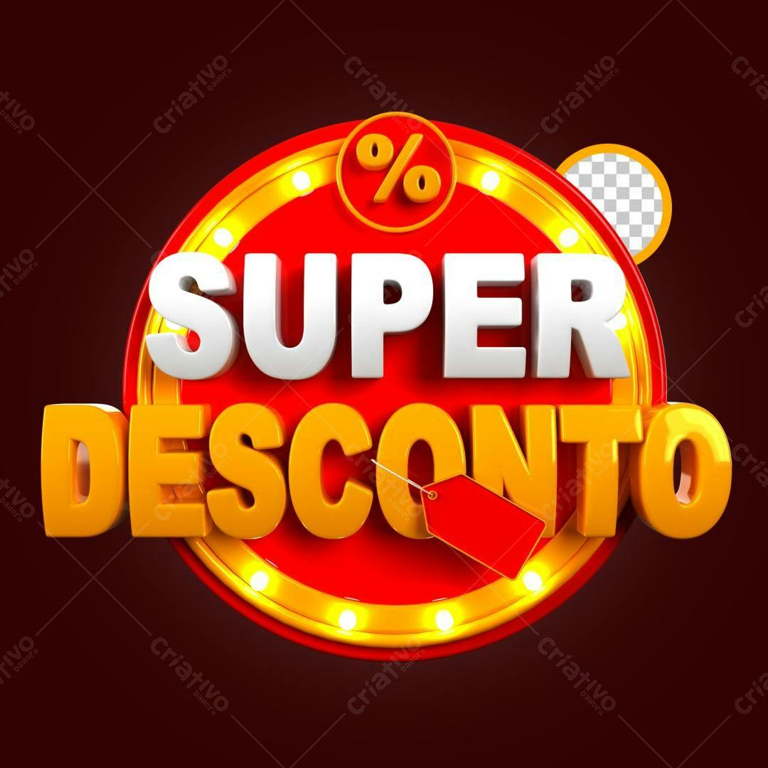 Banner Super Desconto PSD Editável