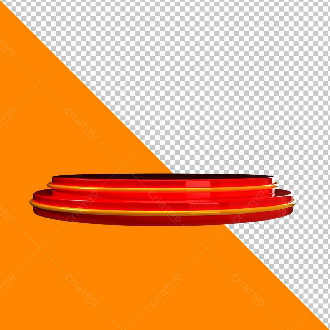 Selo 3D de premiação vermelho e dourado