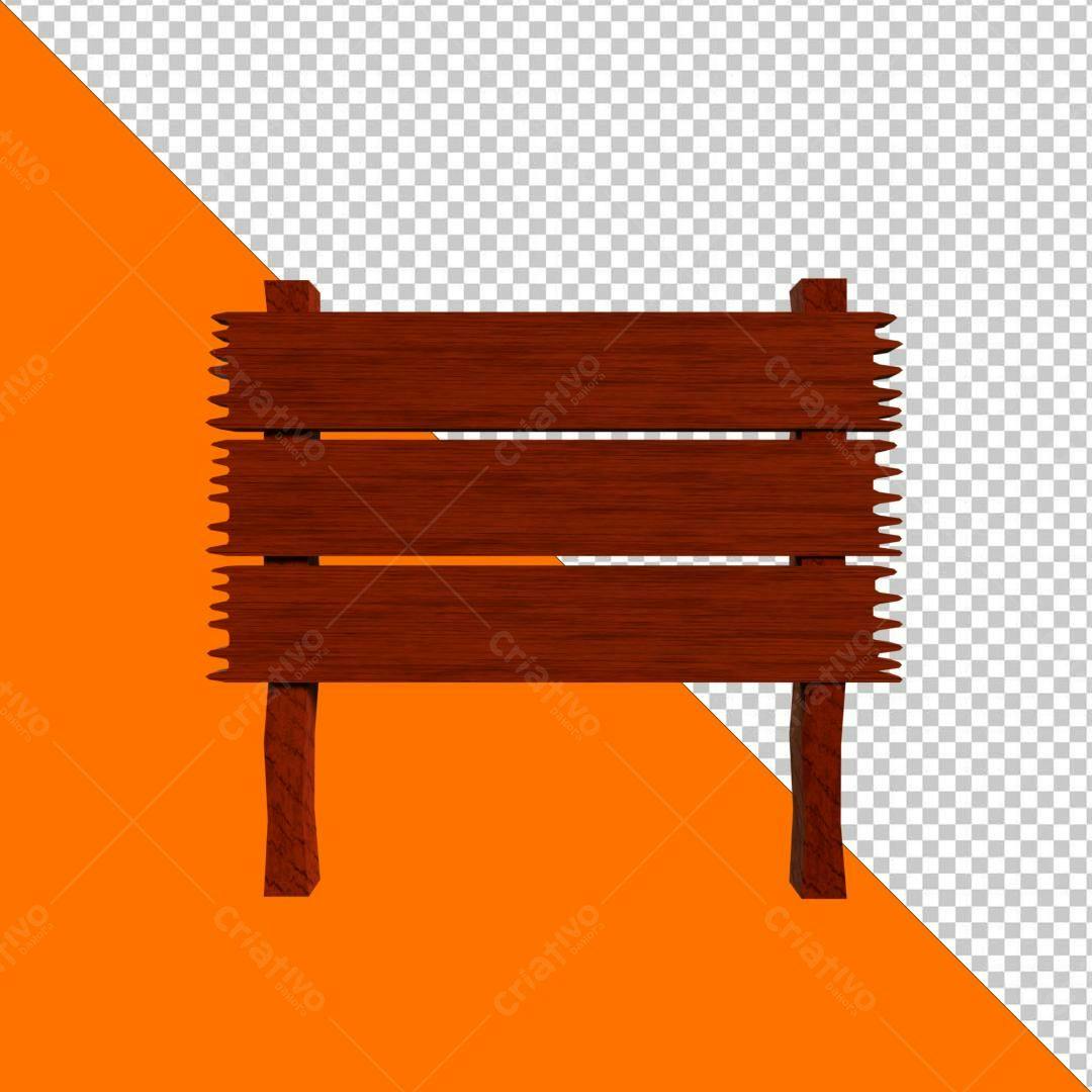 Selo 3D de madeira marrom rústico