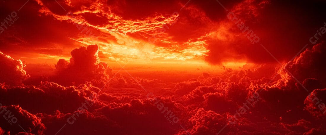 Céu Vermelho Intenso ao Pôr do Sol