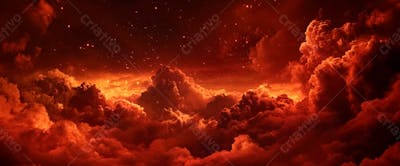 Imagem De Fundo Explosão No Céu Nuvens Escura Com Faíscas