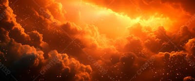Imagem De Fundo Explosão No Céu Nuvens Escura Com Faíscas
