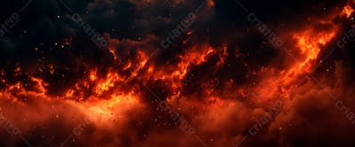 Imagem De Fundo Explosão No Céu Nuvens Escura Com Faíscas