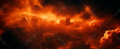 Imagem De Fundo Explosão No Céu Nuvens Escura Com Faíscas