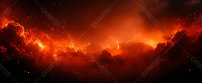 Imagem De Fundo Explosão No Céu Nuvens Escura Com Faíscas