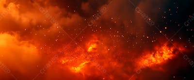 Imagem De Fundo Explosão No Céu Nuvens Escura Com Faíscas