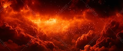 Imagem De Fundo Explosão No Céu Nuvens Escura Com Faíscas