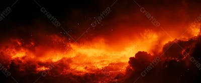Imagem De Fundo Explosão No Céu Nuvens Escura Com Faíscas