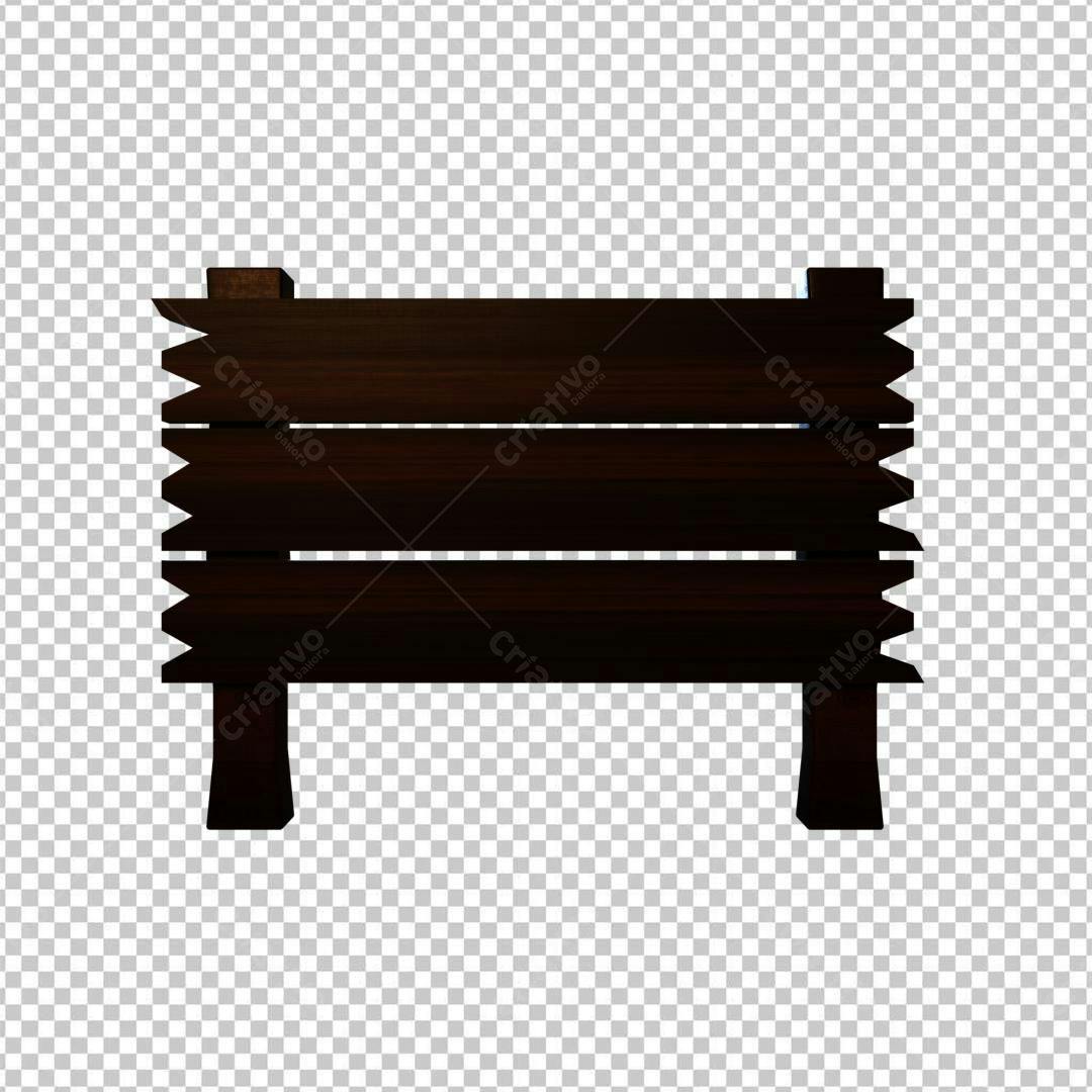 Selo 3D de madeira escura estilo rústico
