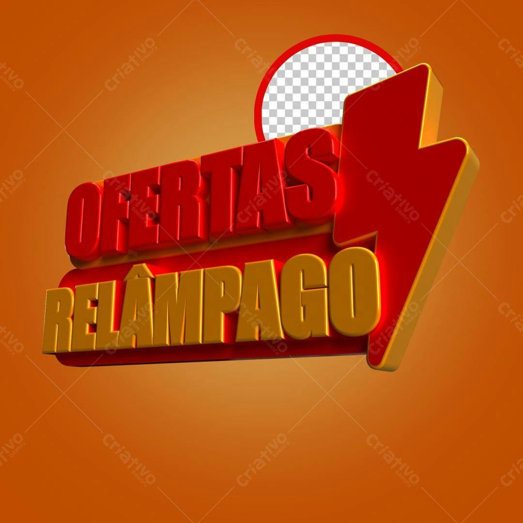 Selo 3D promocional vermelho e dourado