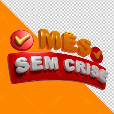 Mês sem crise vermelho