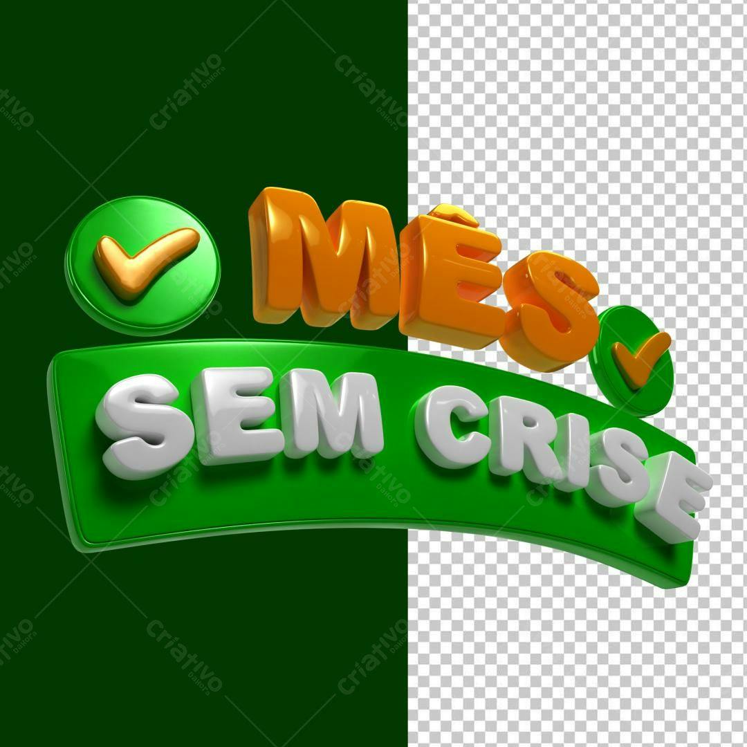 Selo 3D promocional verde e laranja brilhante