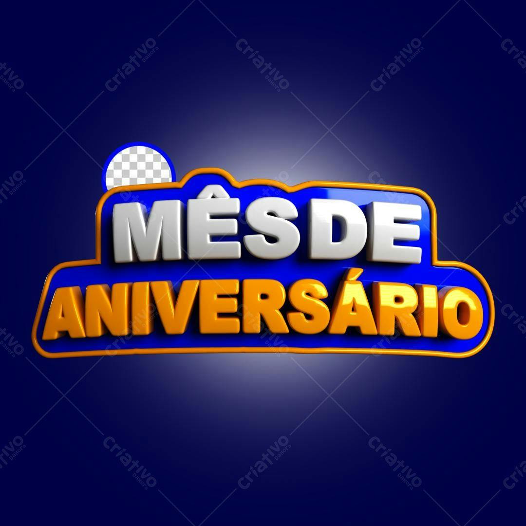 Banner Mês de Aniversário PSD Editável