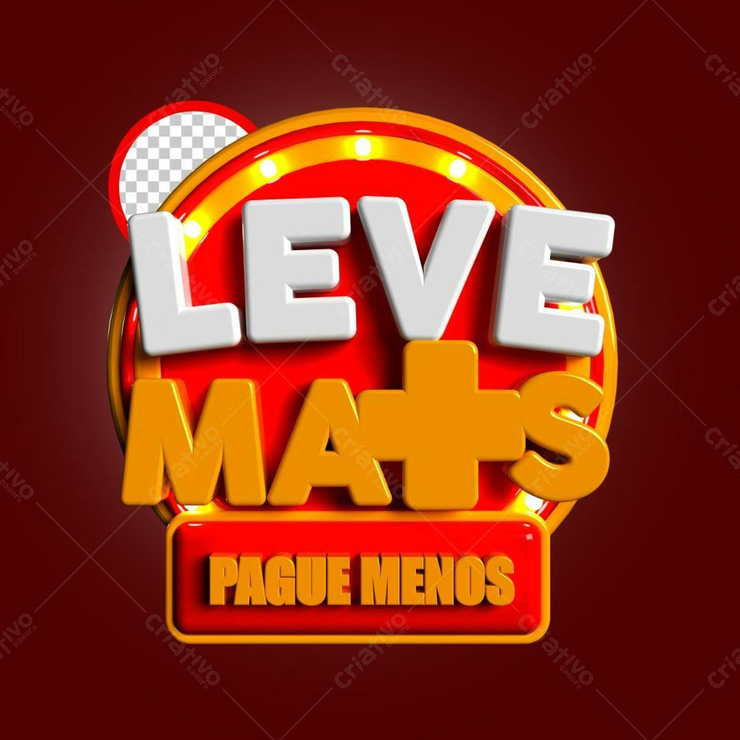 Selo 3D promocional vermelho e laranja brilhante