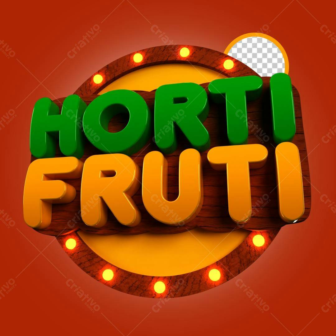 Selo 3D promocional verde e laranja estilo retrô