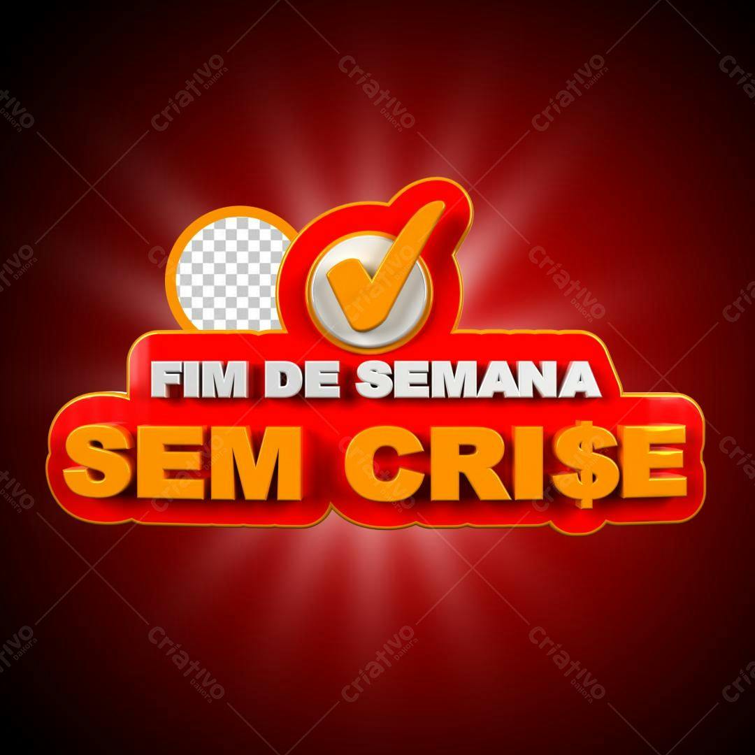 Selo 3D promocional vermelho e laranja