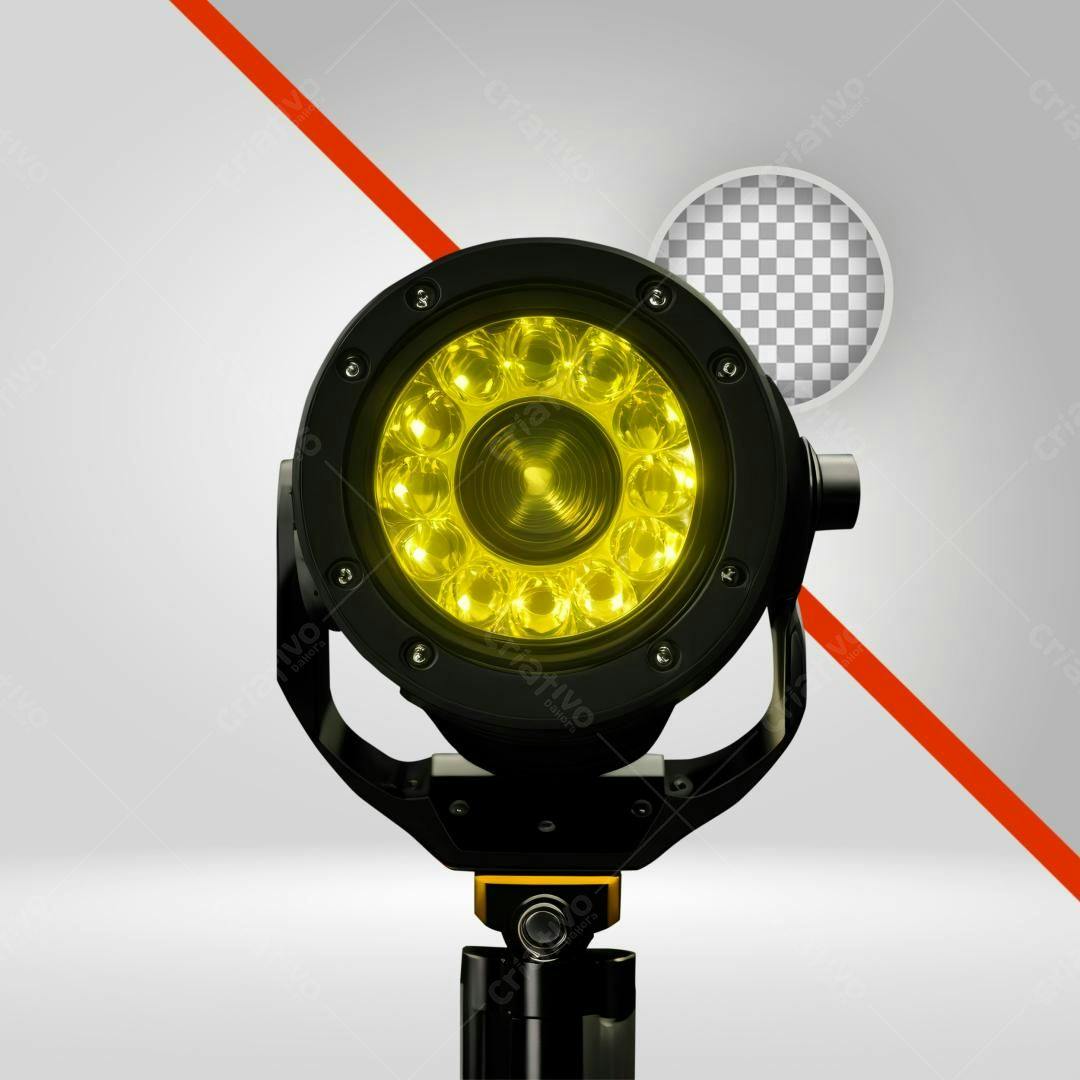 Icone de Luz Amarela PNG com fundo transparente