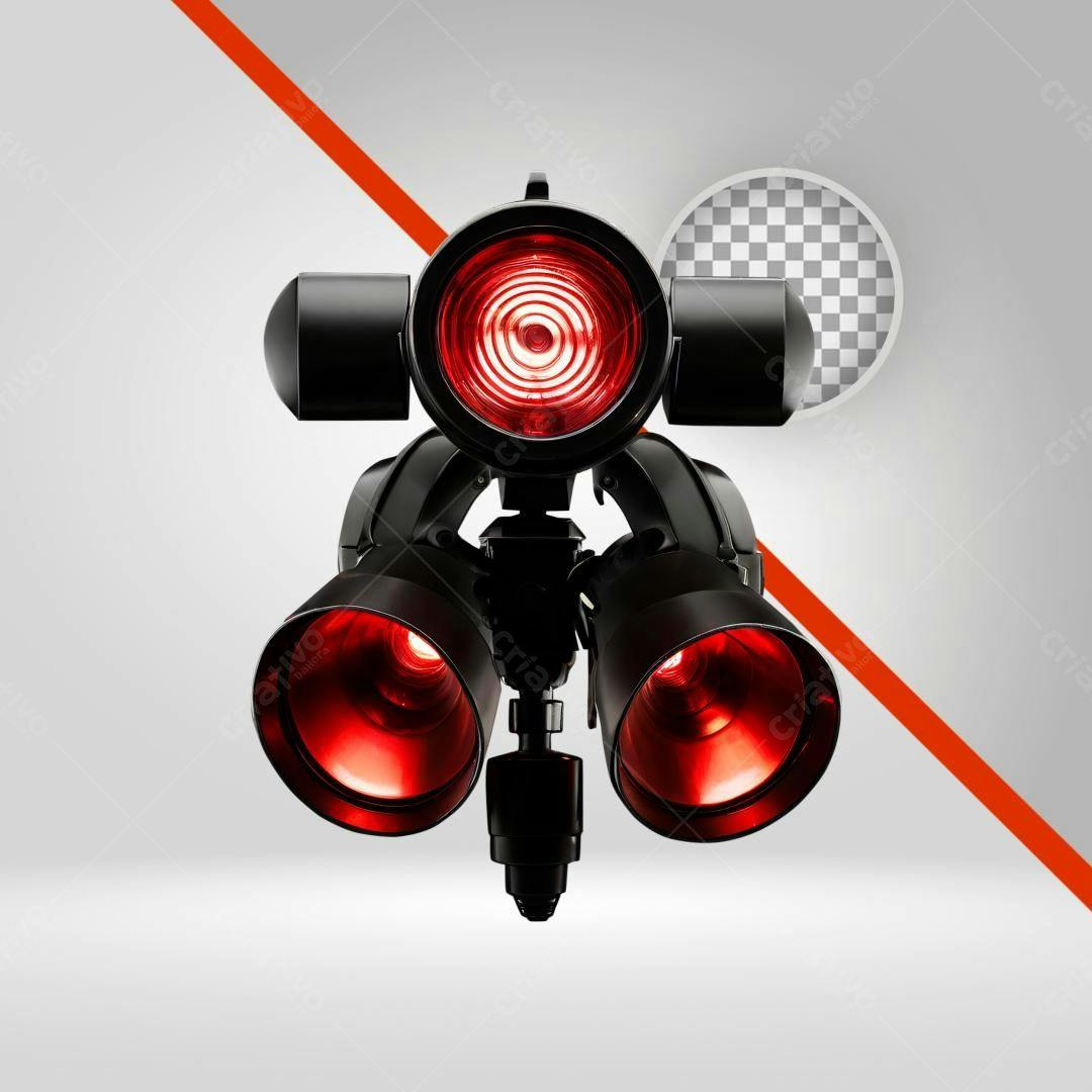 Icone Luzes de Estúdio Vermelhas PNG com fundo transparente