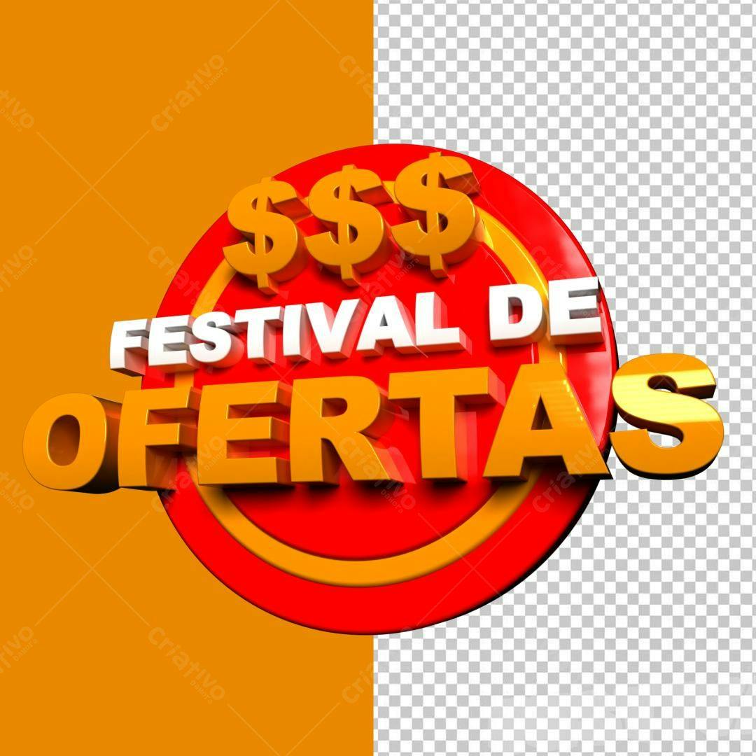 Selo 3D promocional vermelho e dourado ofertas