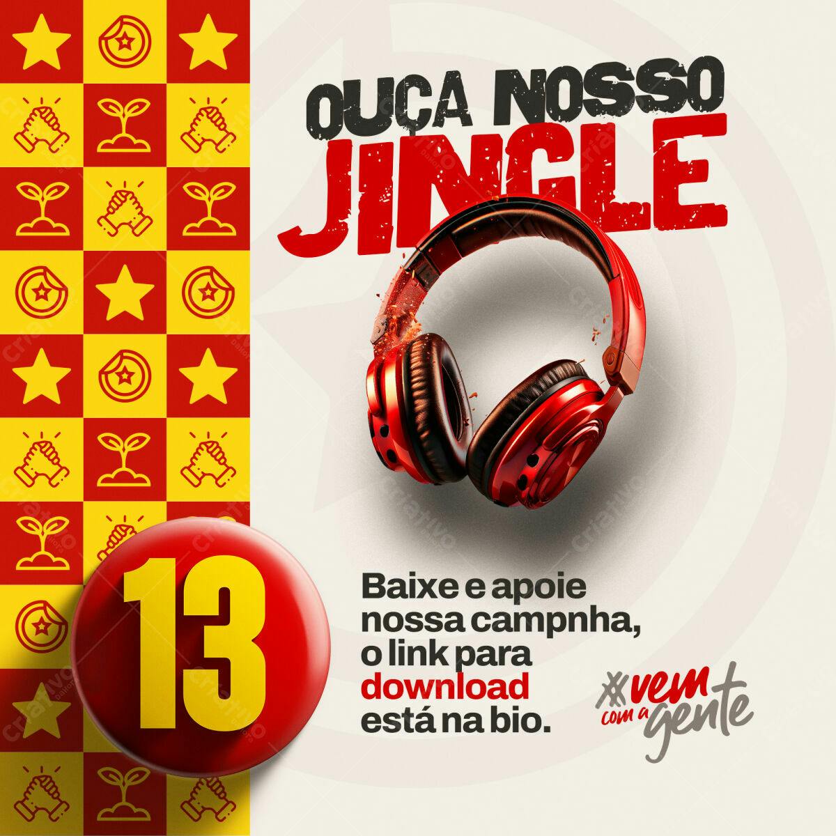 Flyer para Campanha de Jingle Musical PSD Editável