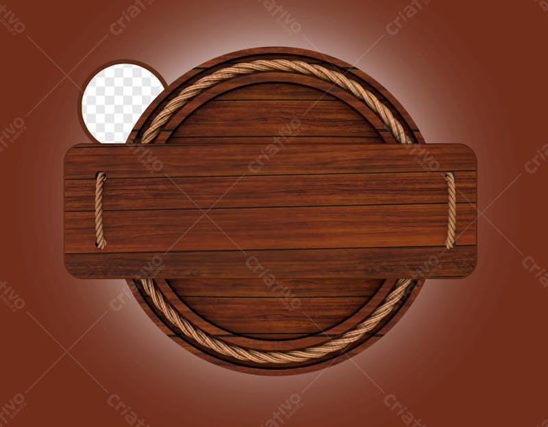 Corda circulo de madeira