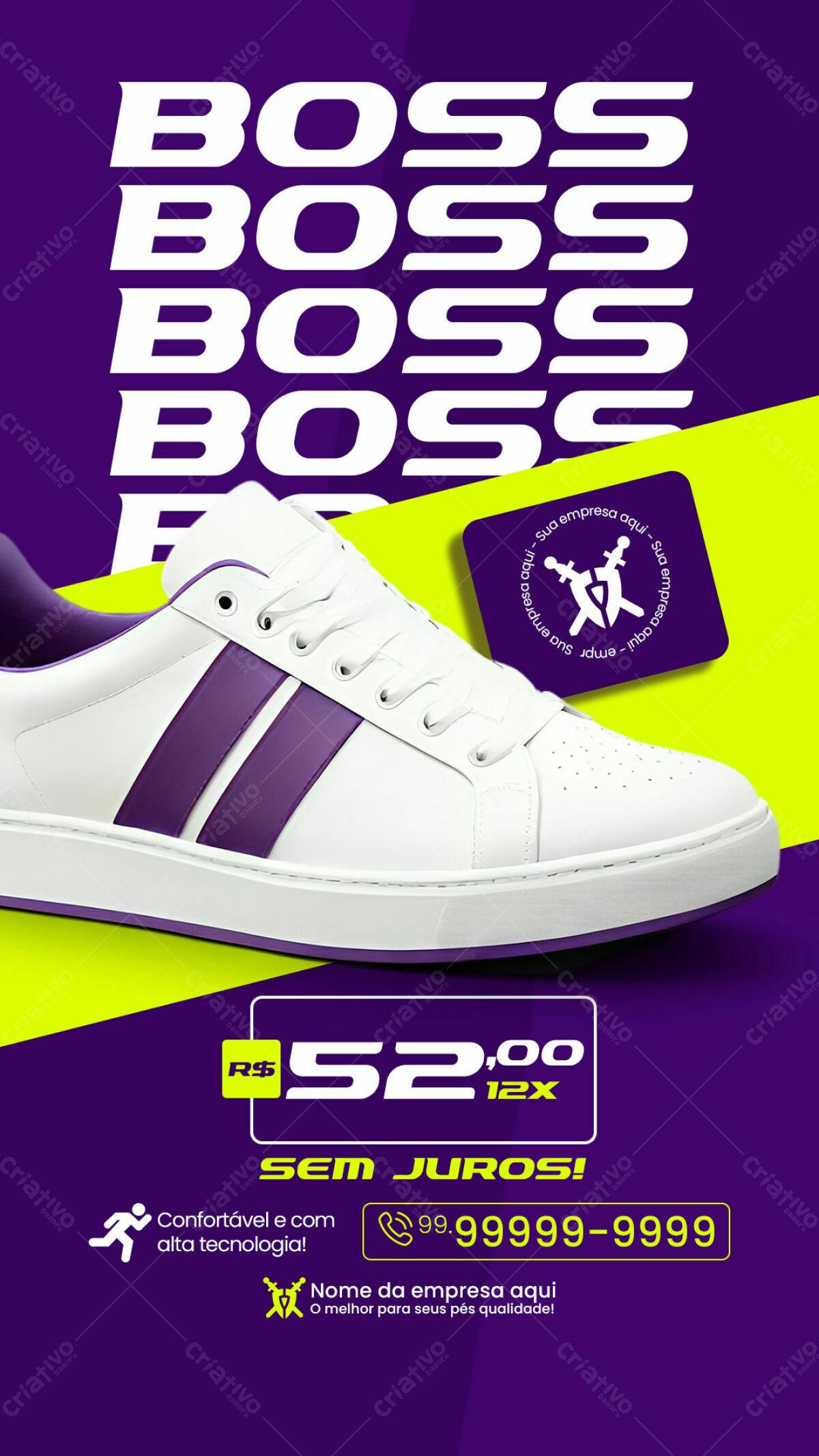 Flyer de Promoção de Tênis PSD Editável