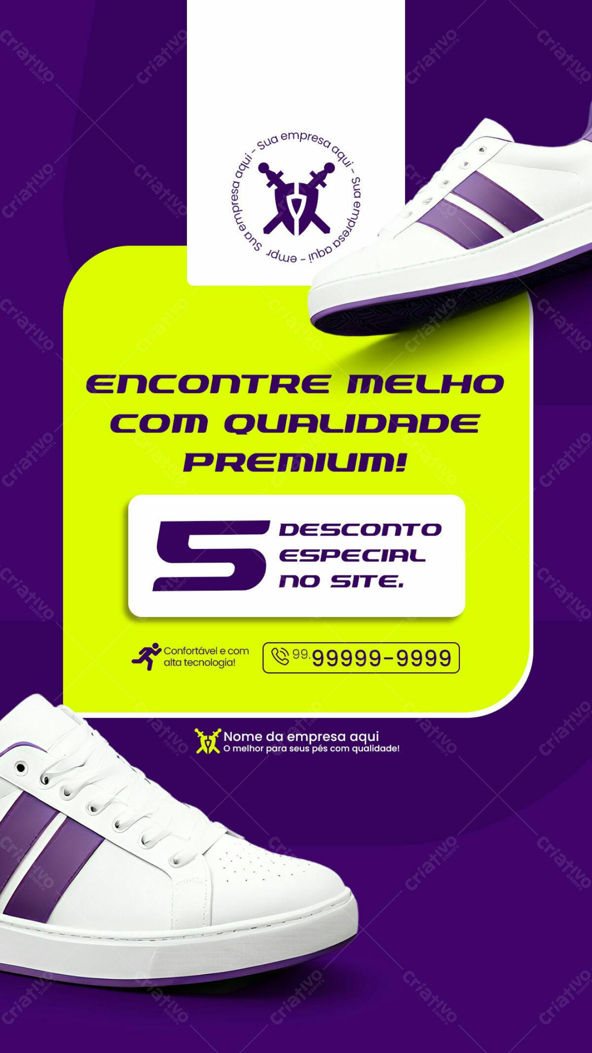 Flyer para Lançamento de Tênis PSD Editável