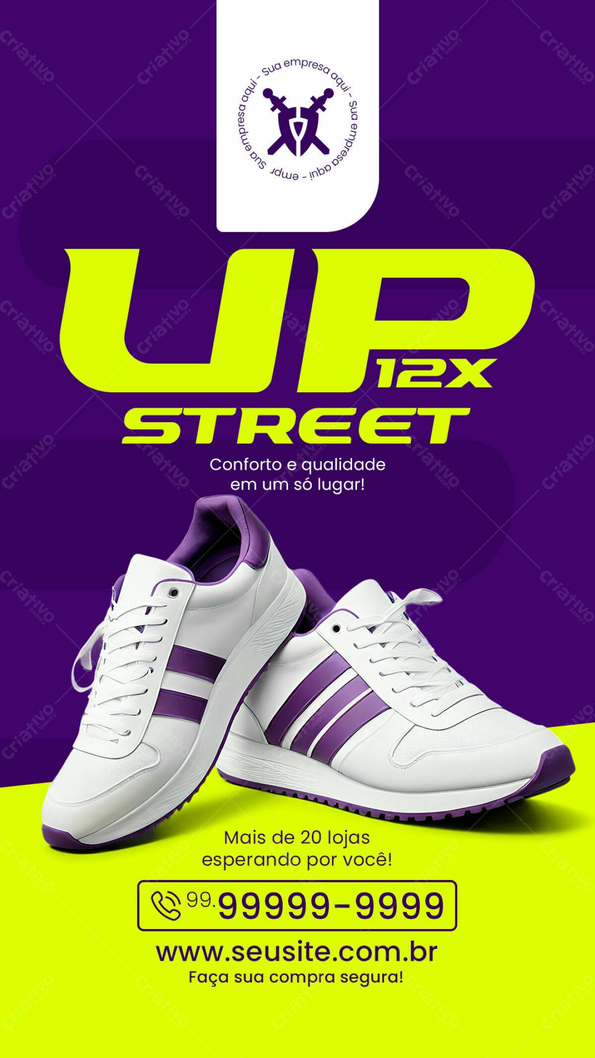 Flyer para Loja de Tênis UP Street PSD Editável