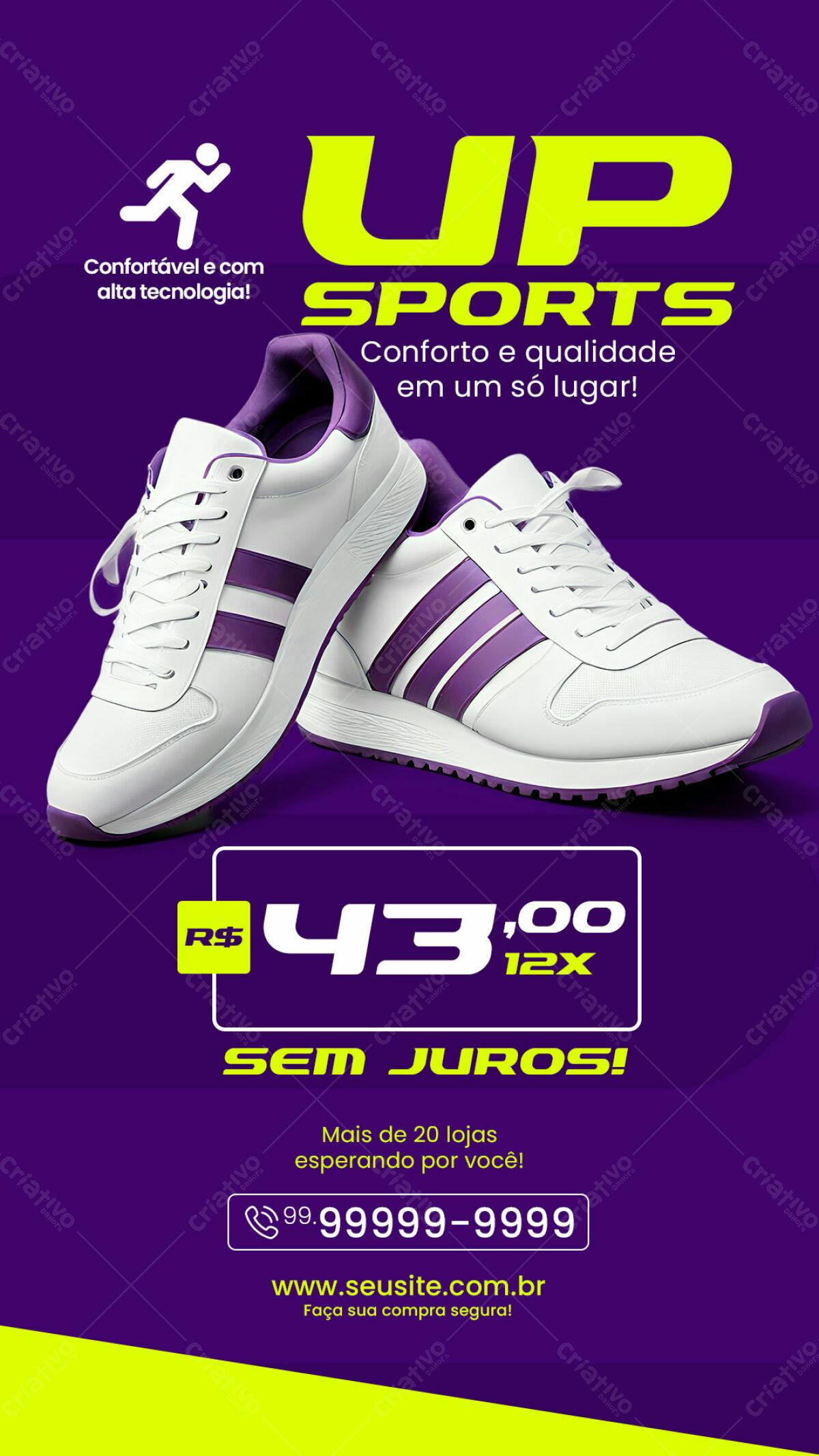 Banner Promoção Tênis UP Sports PSD Editável