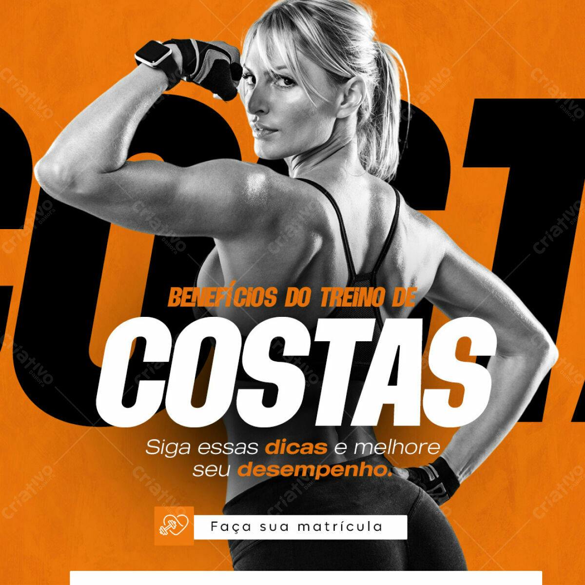 Flyer Treino de Costas PSD Editável