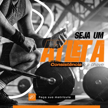 Academia social media seja um atleta feed psd