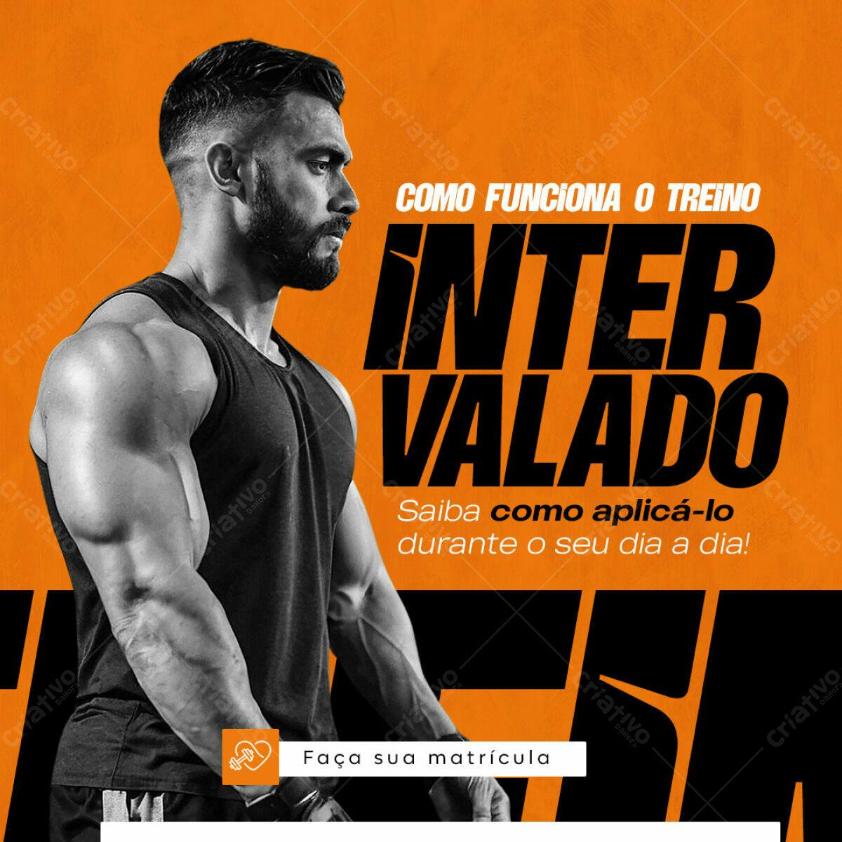 Postagem Instagram Treino Intervalado PSD Editável