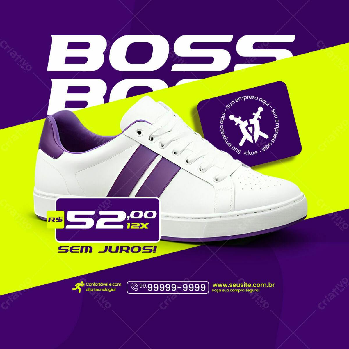 Anúncio de Tênis Boss PSD Editável