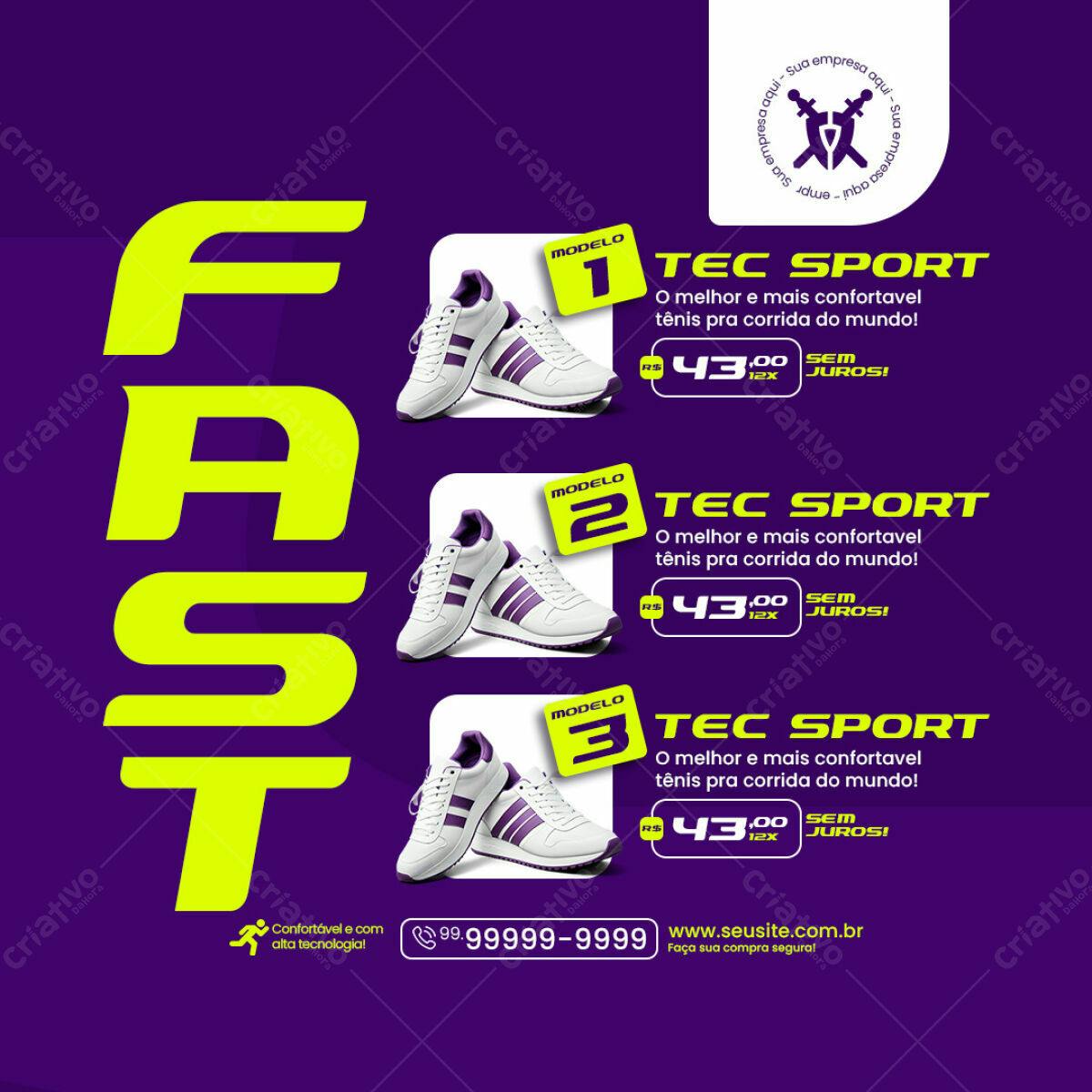Flyer Promoção Tênis Tec Sport PSD Editável