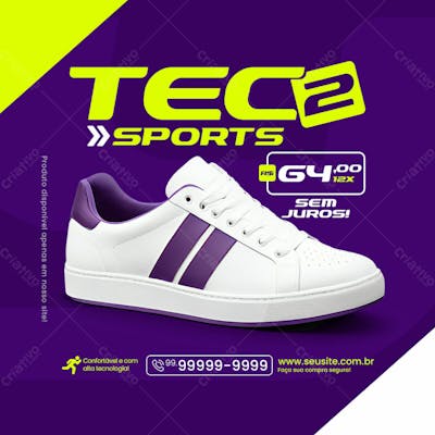 Feed Social Media Loja De Tênis Para Sports