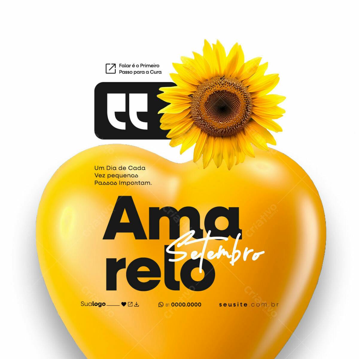 Flyer Setembro Amarelo PSD Editável