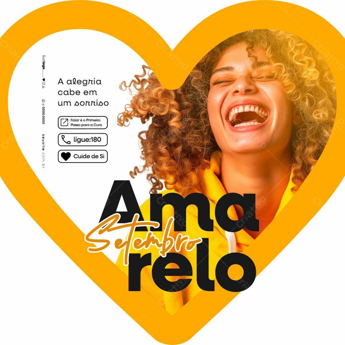 Flyer Setembro Amarelo PSD Editável