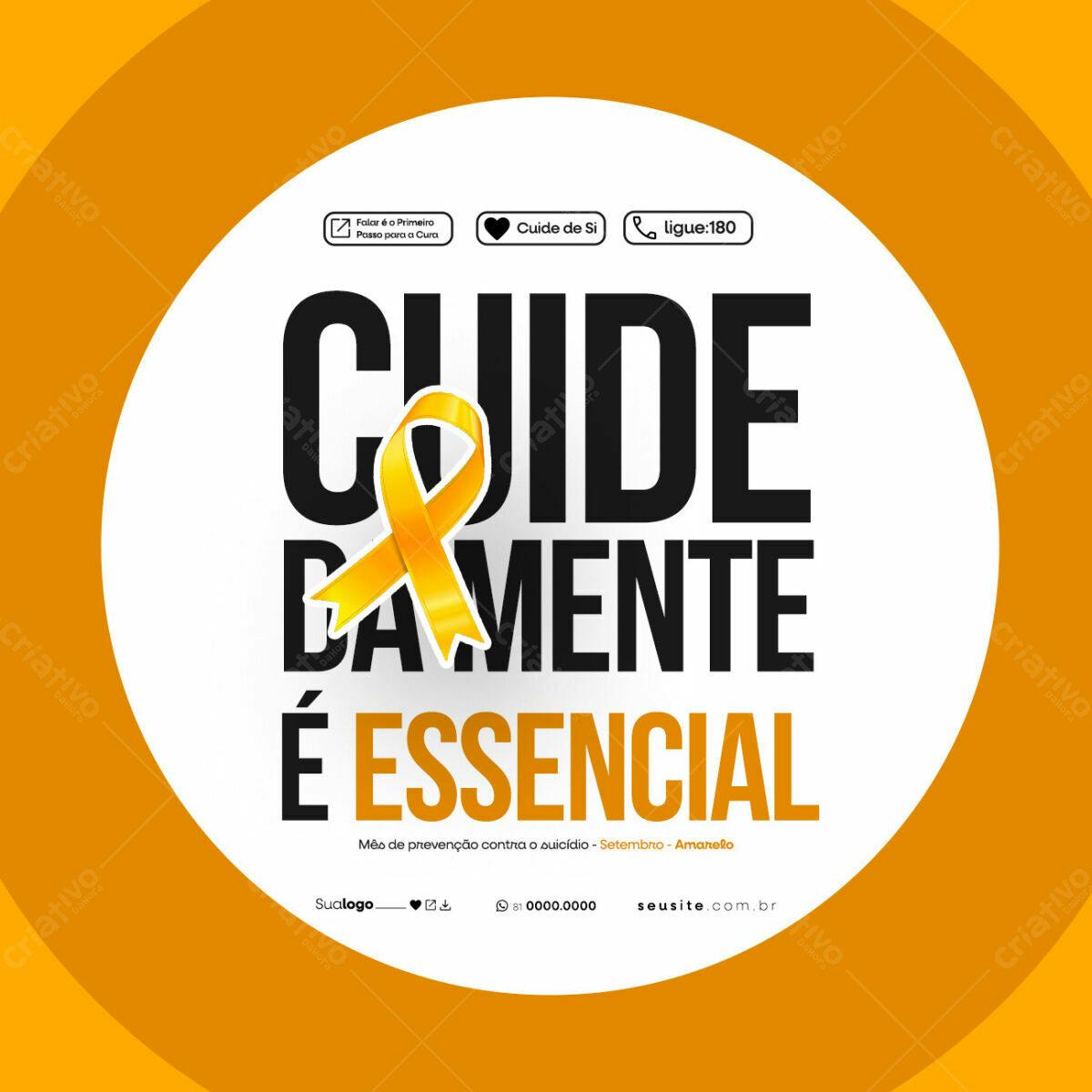 Flyer Setembro Amarelo PSD Editável