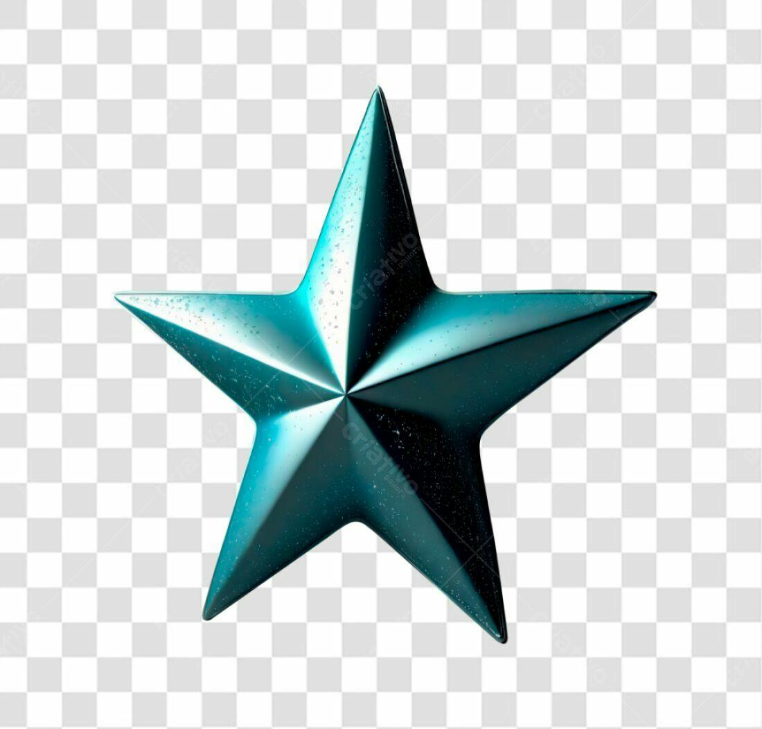 Icone Estrela Azul PNG com fundo transparente