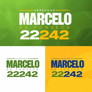 Eleições logotipo candidato vereador variações psd editável