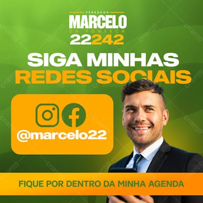 Eleições Social Media Vereador Redes Sociais Feed Psd