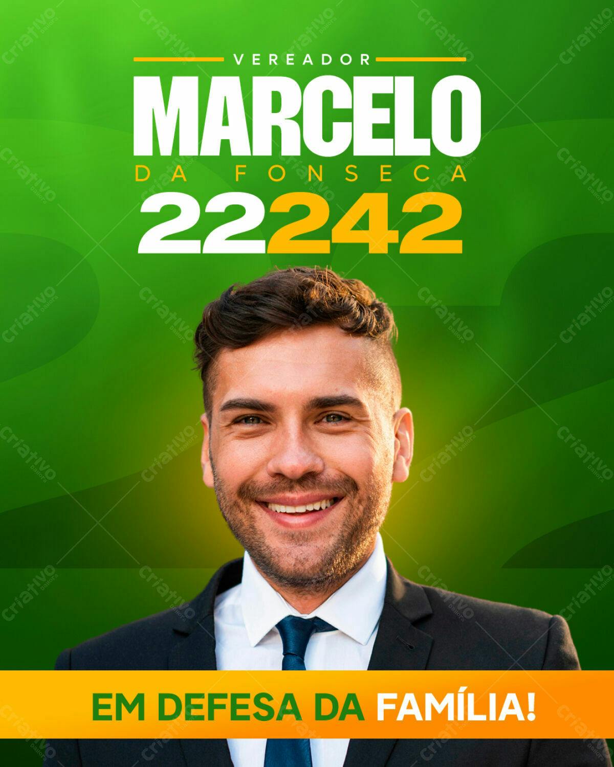 PSD para Campanha Política - Vereador Marcelo da Fonseca 22242 PSD Editável